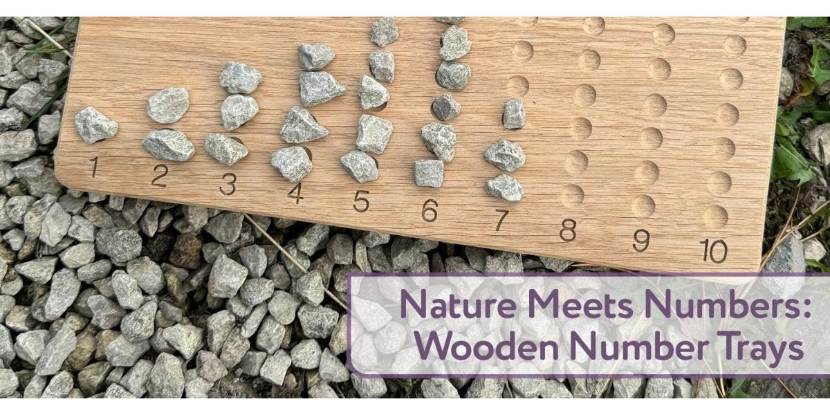 Nature Meets Numbers: Wooden Number Trays