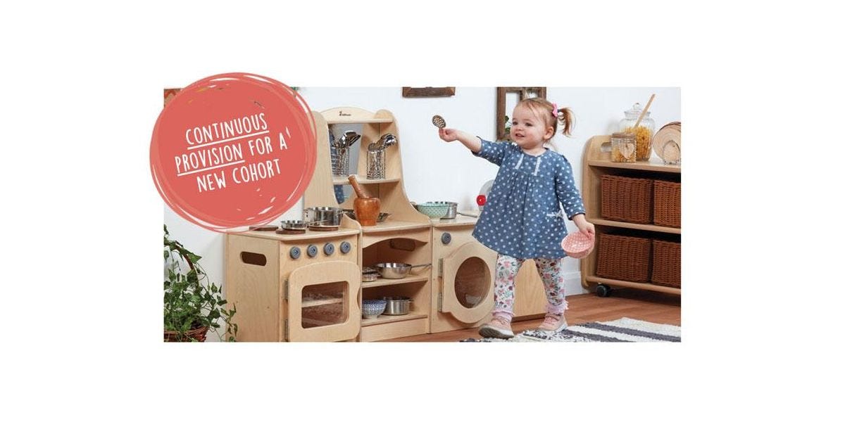 Young children interacting with continuous provision