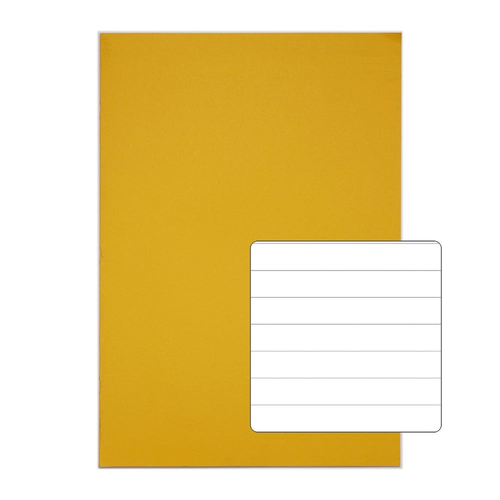 Classic A4+ Exercise Books 12mm Ruled 40 Page Box of 100 Yellow