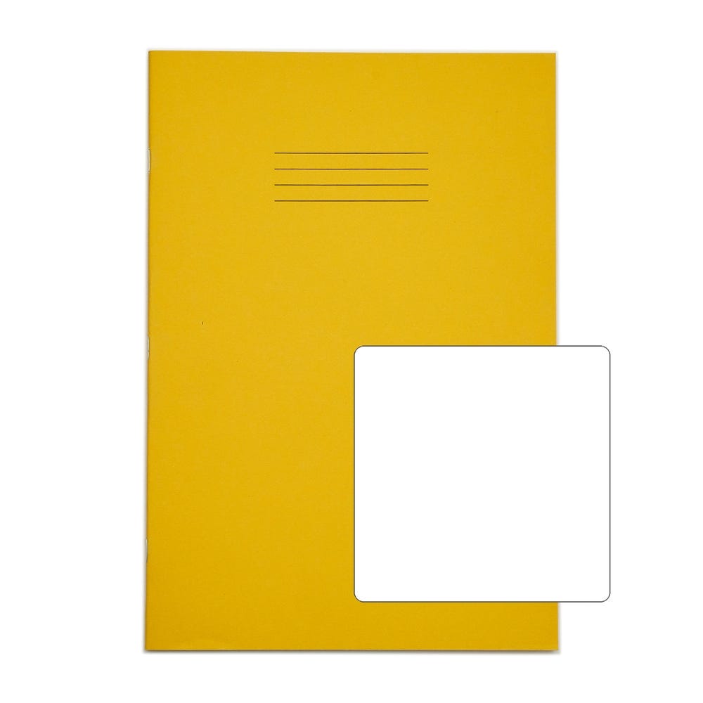 Classic A4+ Exercise Books Plain 80 Page Box of 50 Yellow
