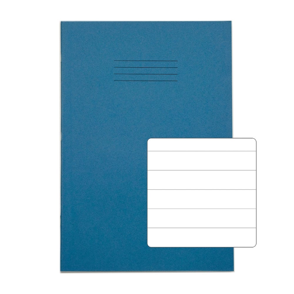 Classic A4+ Exercise Books 12mm Ruled 80 Page Box of 50 Blue