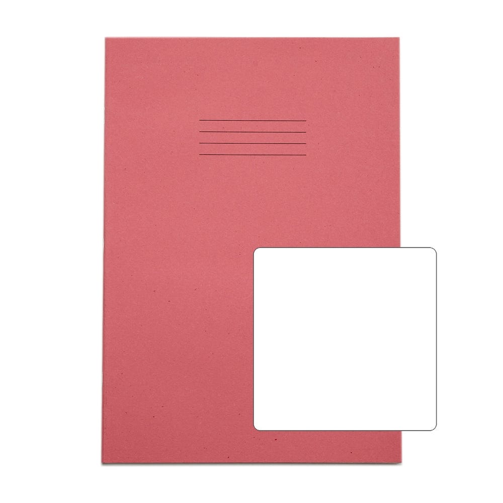 Classic A4 Exercise Book Plain 80 Page Box of 50 Pink