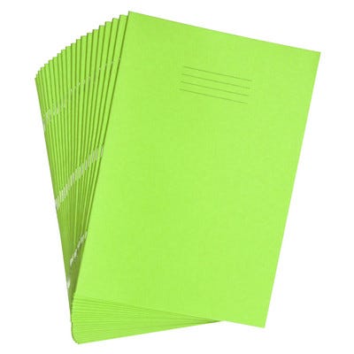 A4 Economy Exercise Book 8mm + Margin 60 Pages Box of 50 Light Green