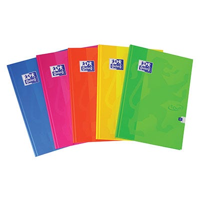 Oxford Touch Hard Cover Casebound Notebooks, A4, Pack 5