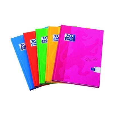 A5 Oxford Touch Hard Cover Casebound Notebooks Pack of 5