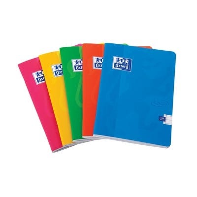 Oxford Touch Soft Cover Stapled Notebooks, A5, Pack 5