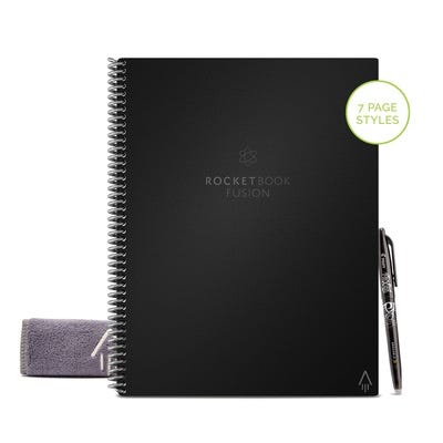 RocketBook Fusion Notebook, A5, Black, Each