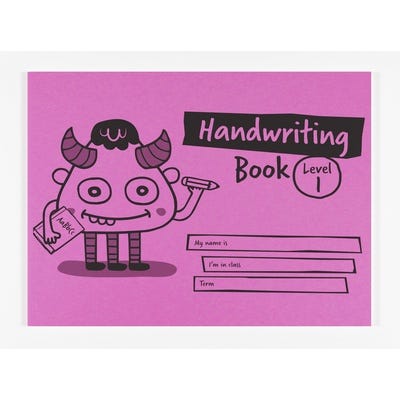 Children's Handwriting Book 32 Page Pack of 30 Level 1 Purple