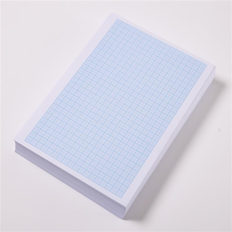 A4 Loose Leaf Paper Blue Squared 1, 5, 10mm Graph 1 Ream