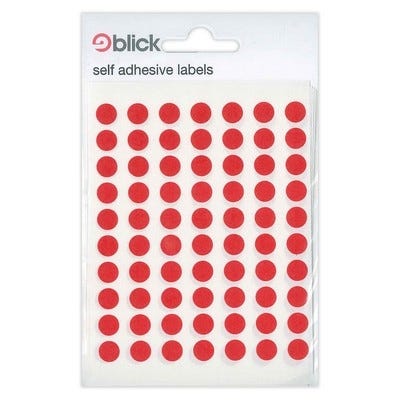 Self-Adhesive Dots Pack of 490 Red