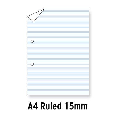A4 Loose Leaf Paper Grey Ruled 15mm 2 Hole Punched Box of 5 Reams