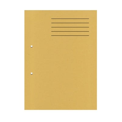 Punched Square Cut Folders, A4, Yellow, Pack 100