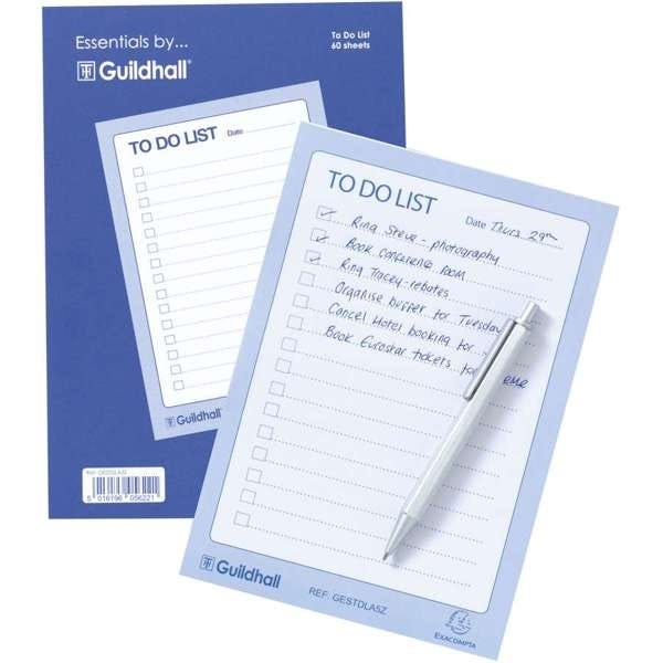 A5 Guildhall To Do List Pad 60 Sheets