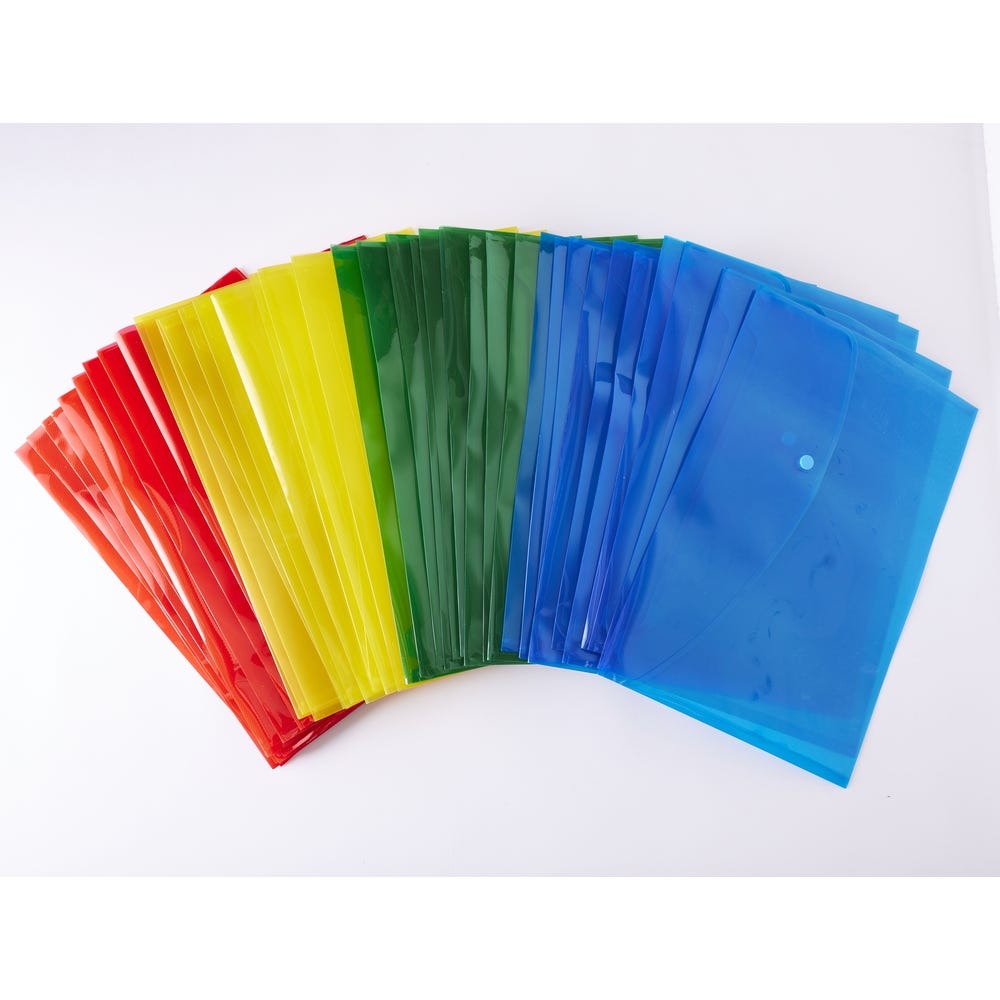 KCS Foolscap Popper Wallets Pack of 40