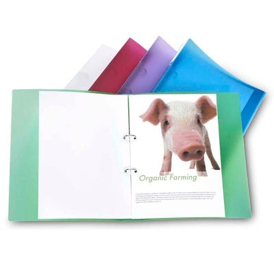 ECO Ring Binders, A4, Assorted Colours, Pack 10