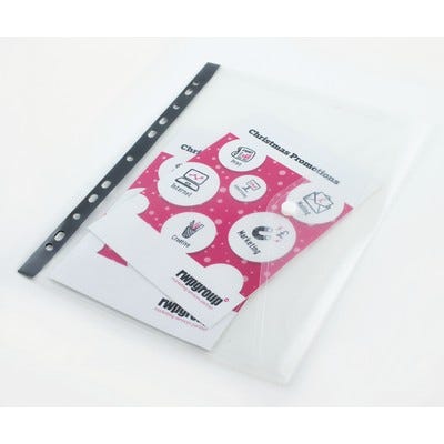 A4 Multi-punched Polyfile Ring Binder Wallets Clear Pack of 5