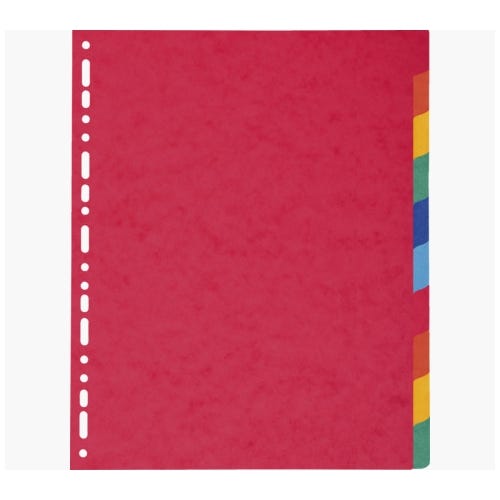 Extra Wide Subject Dividers, A4, 10 Part Set, Each