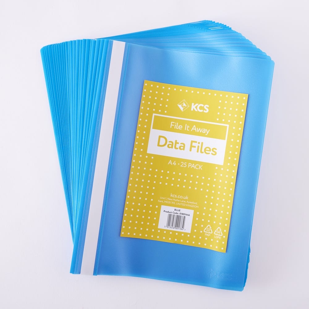 A4 KCS Data Files Blue Pack of 25
