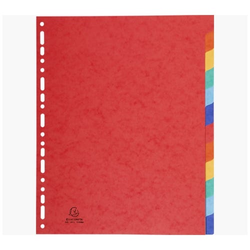 Extra Wide Subject Dividers, A4, 12 Part Set, Each