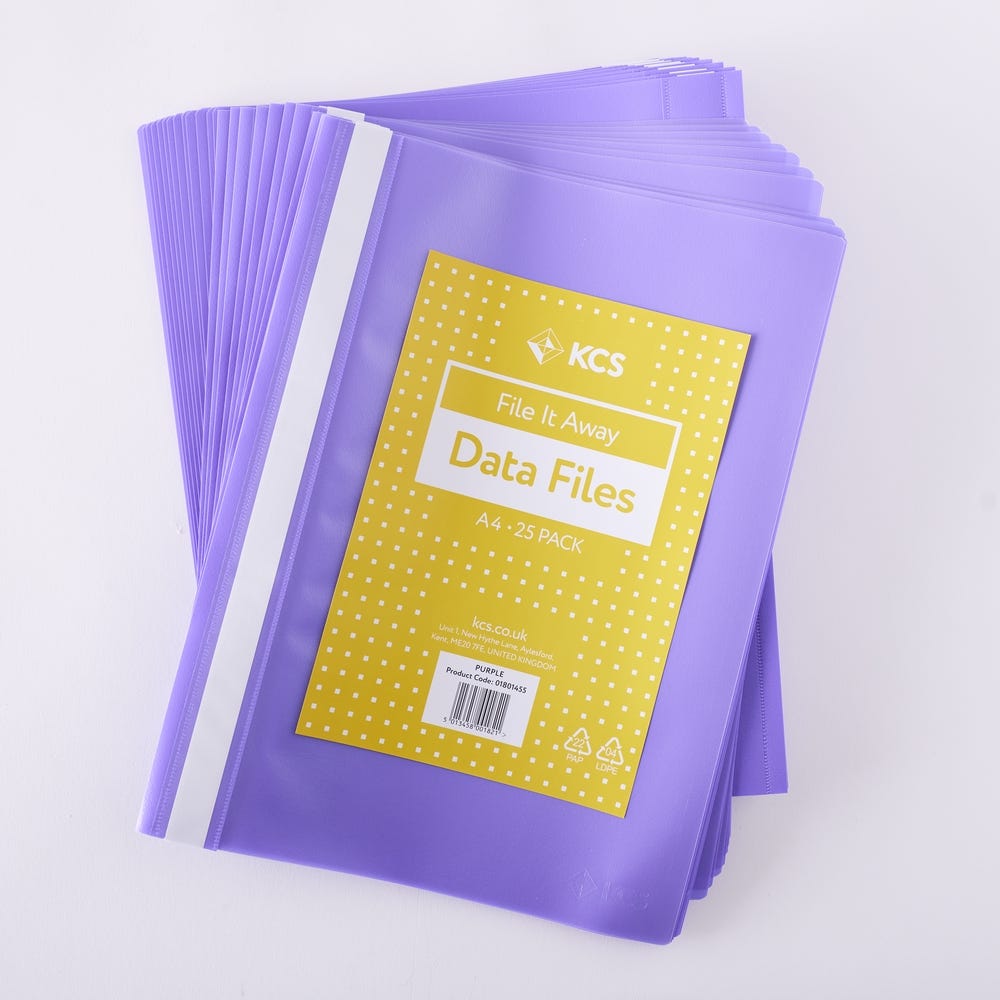 A4 KCS Data Files Purple Pack of 25