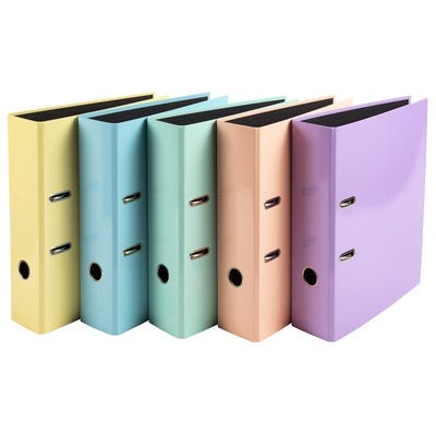 A4 Prem'Touch Aquarel Lever Arch Files Assorted Pack of 10