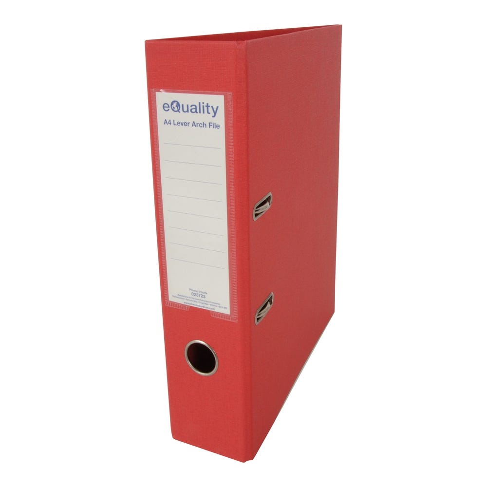 A4 Bound Lever Arch File Red