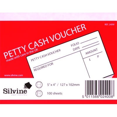 127 x 102mm Petty Cash Pad
