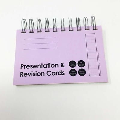 102 x 153mm Assorted Ring Bound Revision Cards Pack of 10