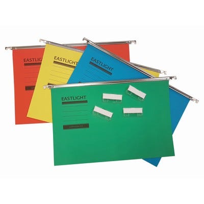 Suspension Files Foolscap Bright Assorted Colours Pack  of 50