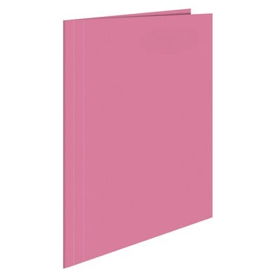 Square Cut Folders, Foolscap, Pink, Pack 100