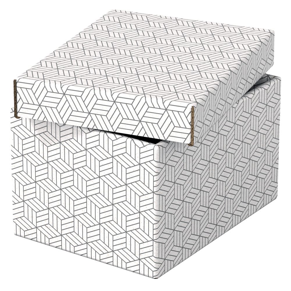 Esselte Storage Boxes, Small, White, Pack 3