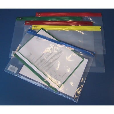 Zipped Wallets, A4++, Assorted Colours, Pack of 25