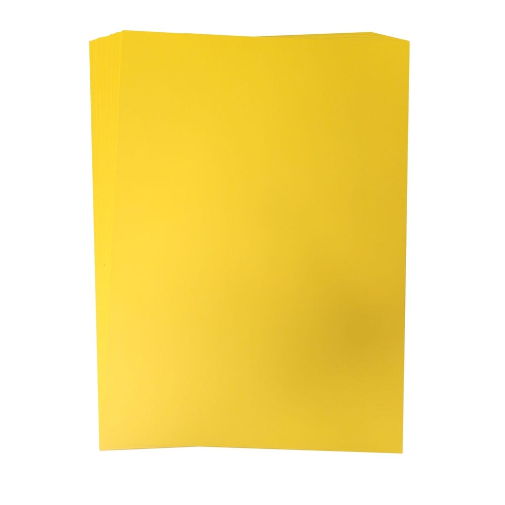 SRA2 Coloured Paper Yellow Pack of 25