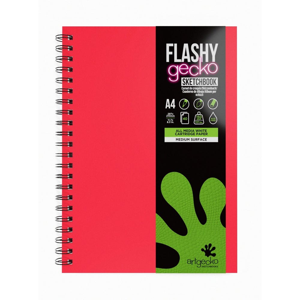 A4 Portrait Flashy Artgecko Sketchbook Pack of 10