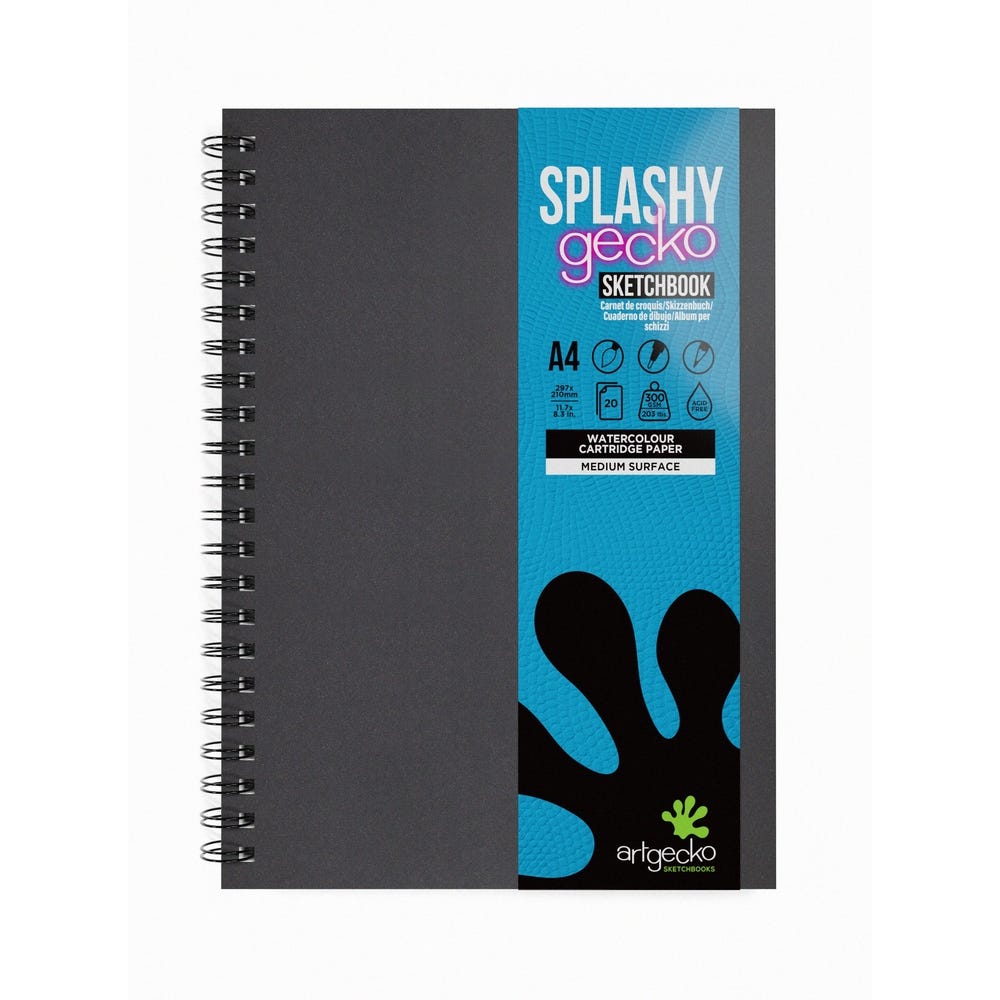 A4 Portrait Splashy Artgecko Sketchbook