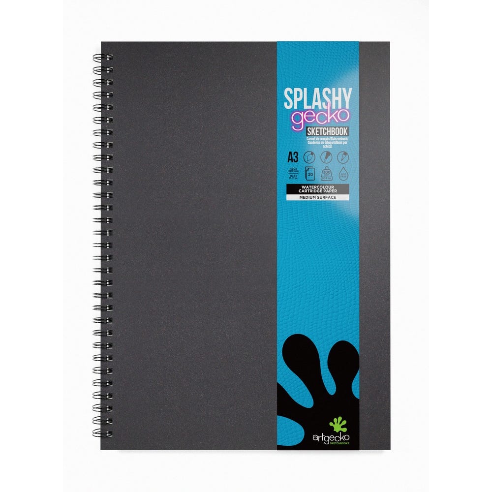 A3 Portrait Splashy Artgecko Sketchbook