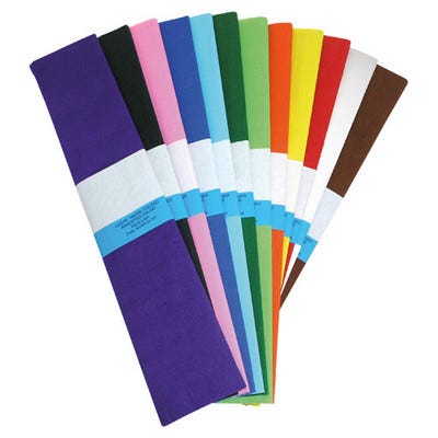 Crepe Paper Assorted Assorted Pack 12