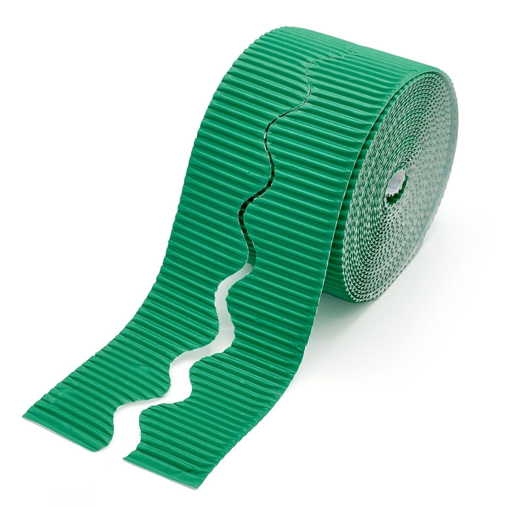 KCS Corrugated Scalloped Border Roll, Green