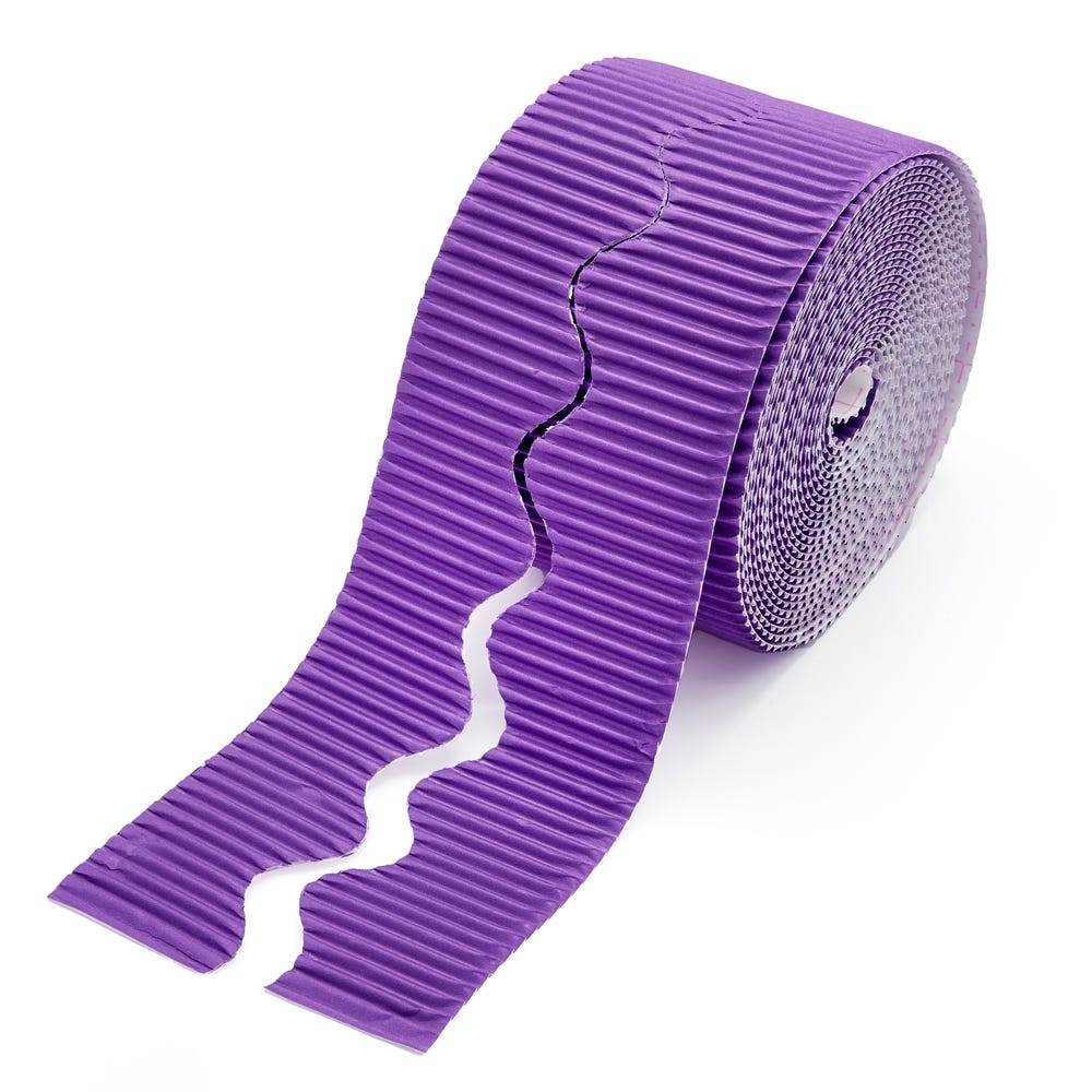 KCS Corrugated Scalloped Border Roll, Violet