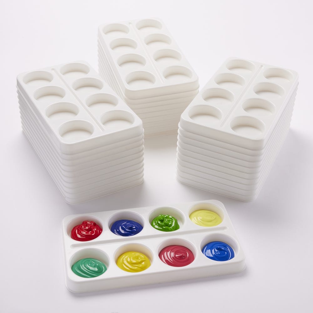 8 Well Paint Palette, Pack of 30
