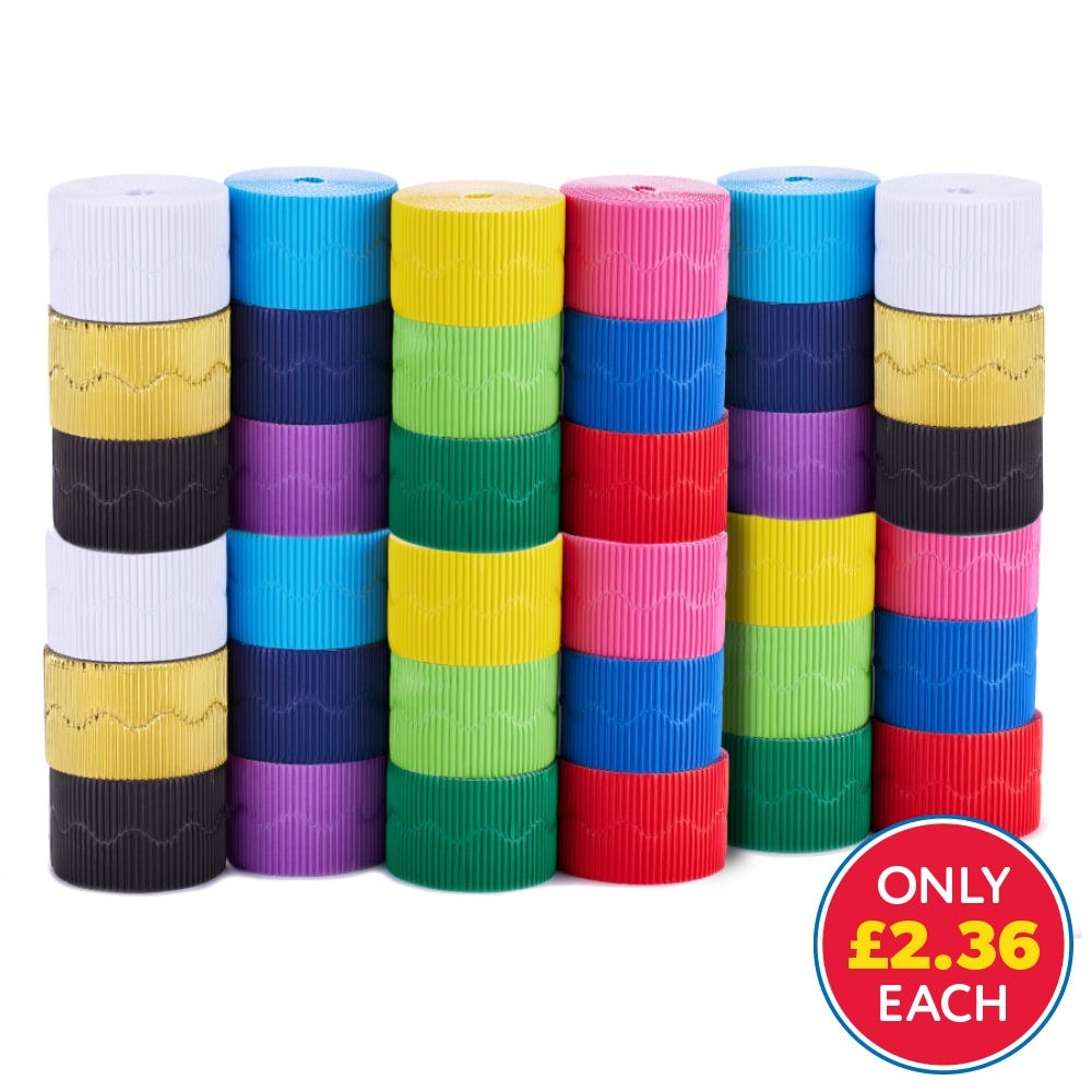 KCS Corrugated Scalloped Border Roll Pack of 36