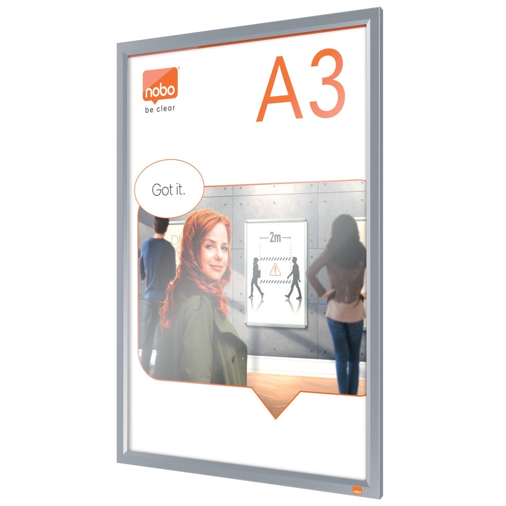 Nobo Impression Pro A3 Poster Frame, Grey, Each