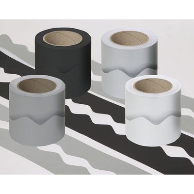 Scalloped Mono Colour Paper Border Rolls