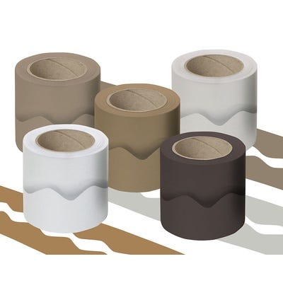 Naturals Scalloped Paper Border Rolls Pack of 5