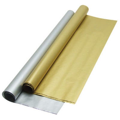 Metallic Tissue Paper Rolls Gold/Silver Pack 24