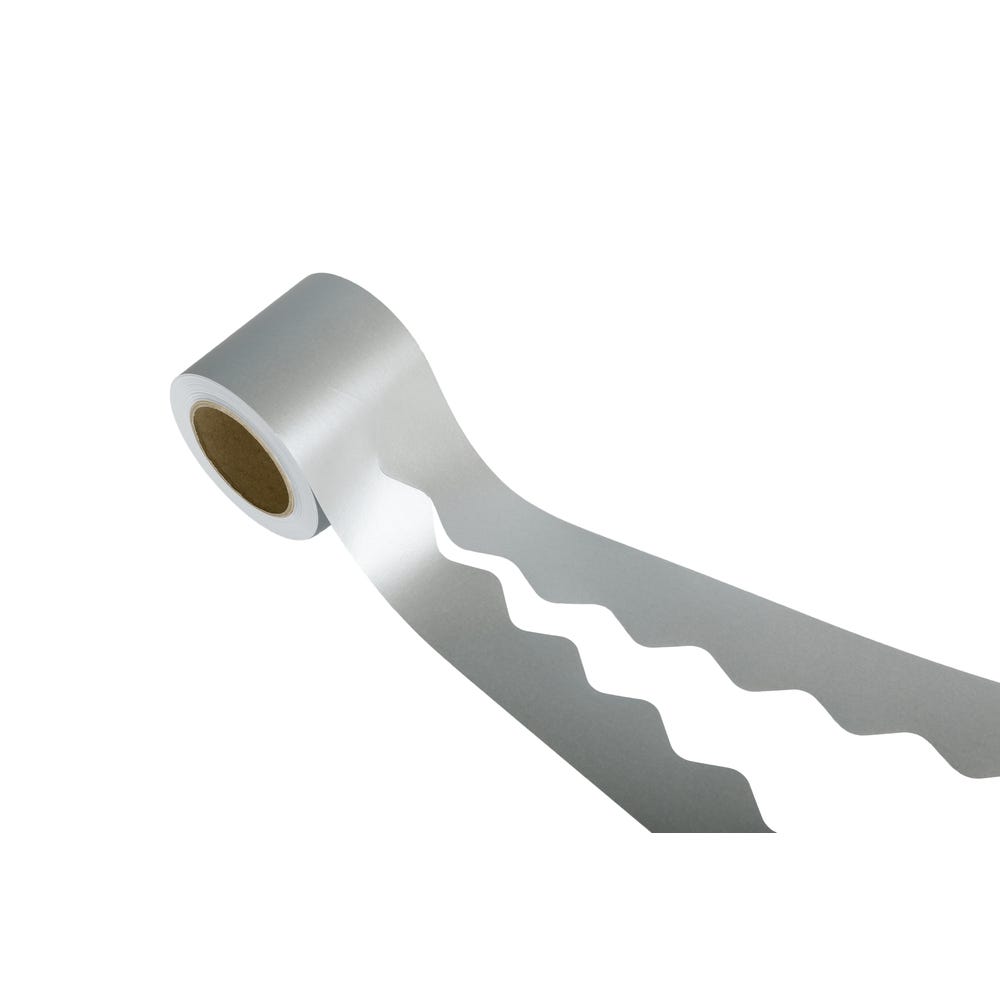 Scalloped Paper Border Rolls Silver Each