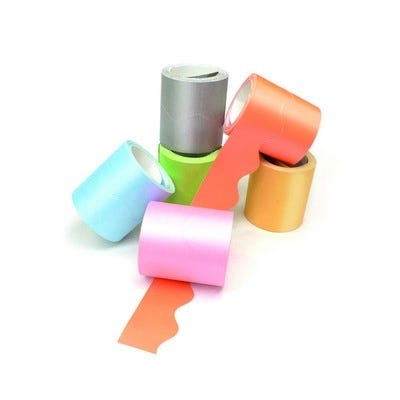Pearlescent Card Border Roll Assortment Pack 6