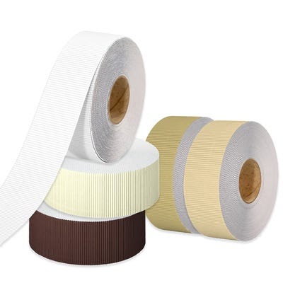 Straight Edge Corrugated Border Roll, Naturals, Pack of 5