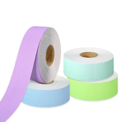 Straight Edge Corrugated Border Roll, Pastel, Pack of 4