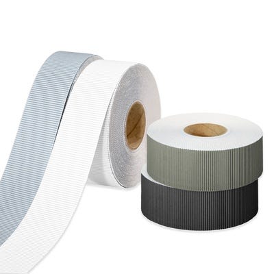 Straight Edge Corrugated Border Roll, Monochrome, Pack of 4